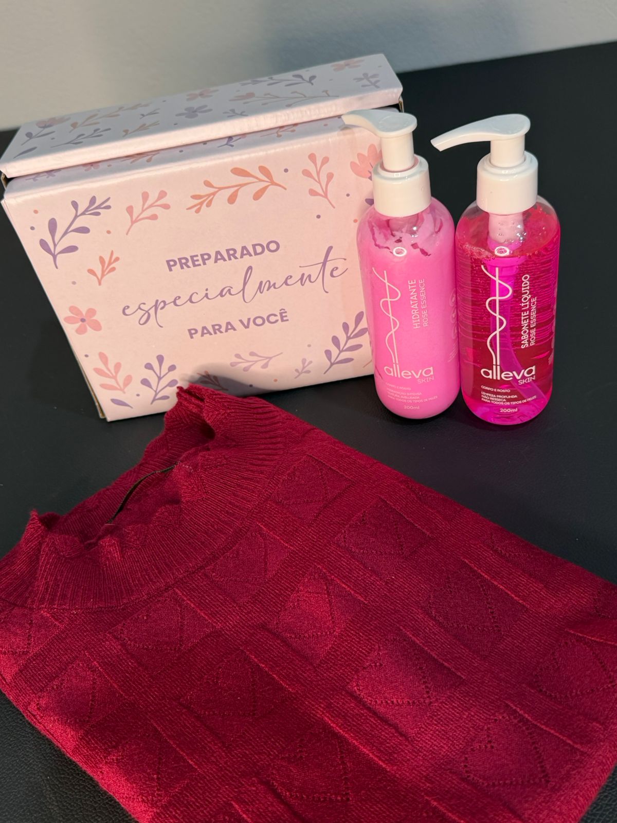 Kit Rose + Blusa Refúgio Marsala
