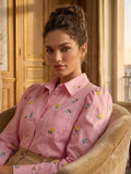 Camisa Sara – Elegância Floral e Charme Atemporal